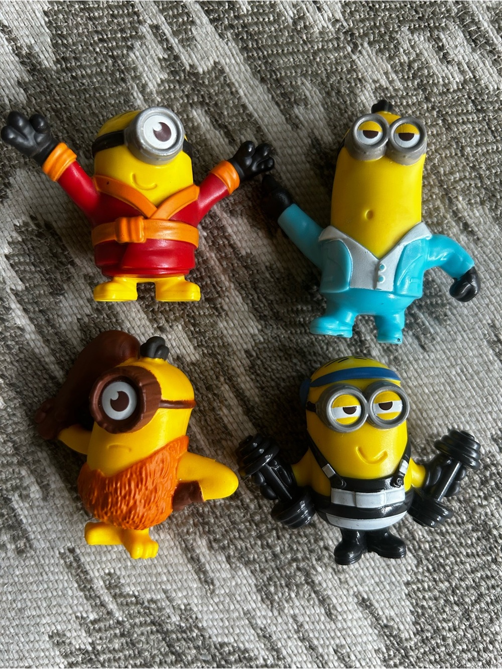 Minions Figures McDonalds Happy Meal Toys Despicable Me 2019 Lot Of 4 - 5cm